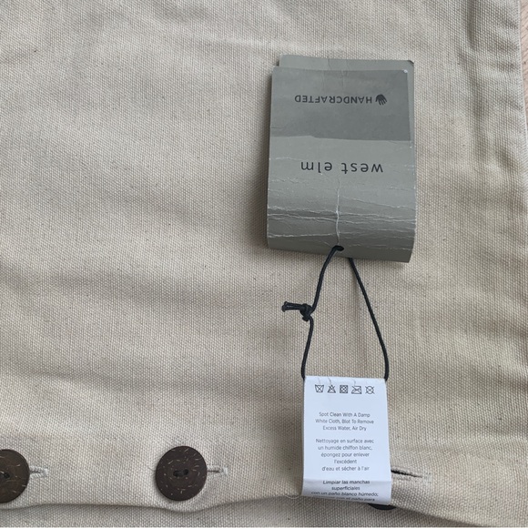 WEST ELM Handcrafted Beaded Geo Overlap Accent Pillow Cover - Picture 7 of 8